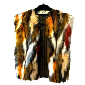 Anthropologie Faux Fur Vest Size XS